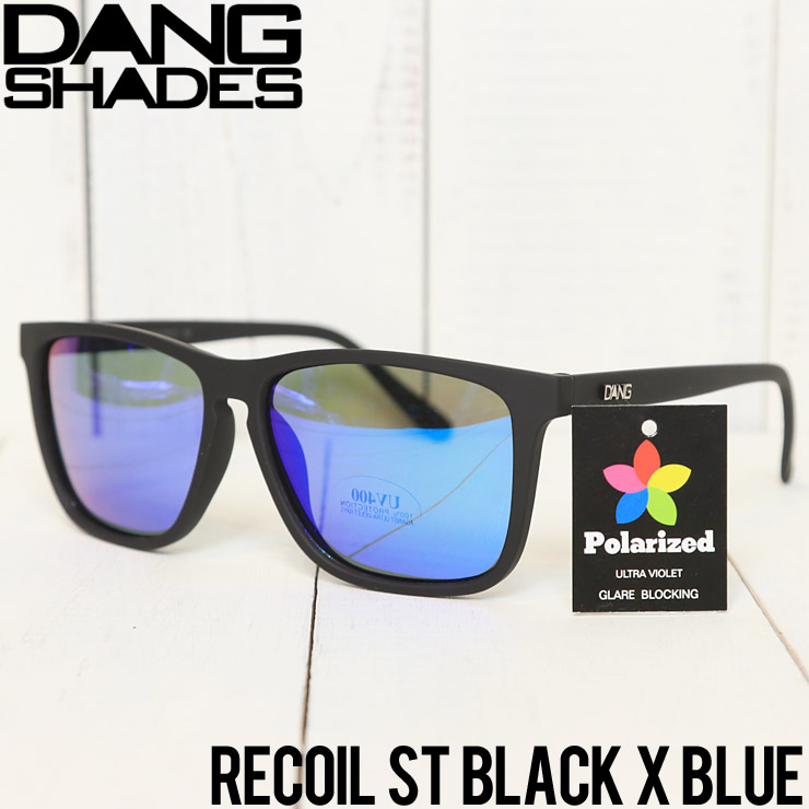 [クリックポスト対応] DANG SHADES ダンシェイディーズ RECOIL POLARIZED SUNGLASSES 偏光サングラス ST  BLACK X BLUE-LUG Lowrs