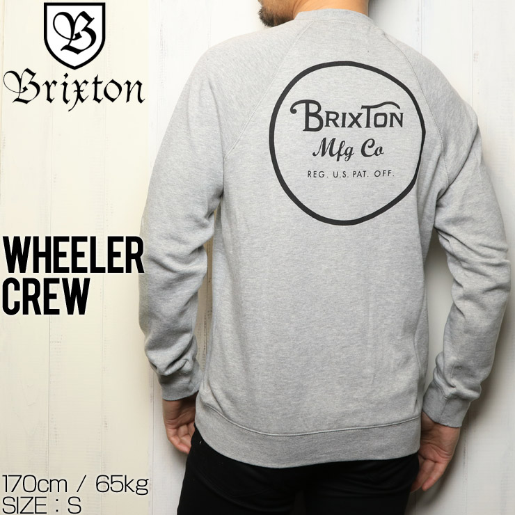 BRIXTON ブリクストン WHEELER CREW スウェットトレーナー 02146 HTGRY-LUG Lowrs