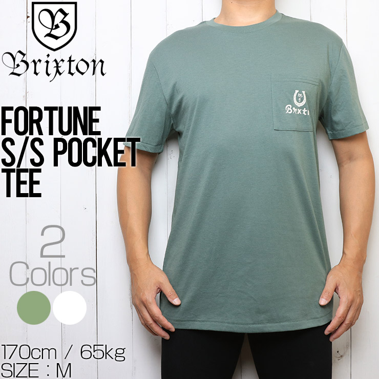 [クリックポスト対応] BRIXTON ブリクストン FORTUNE S/S POCKET TEE ポケット付き半袖Tシャツ 16143-LUG  Lowrs