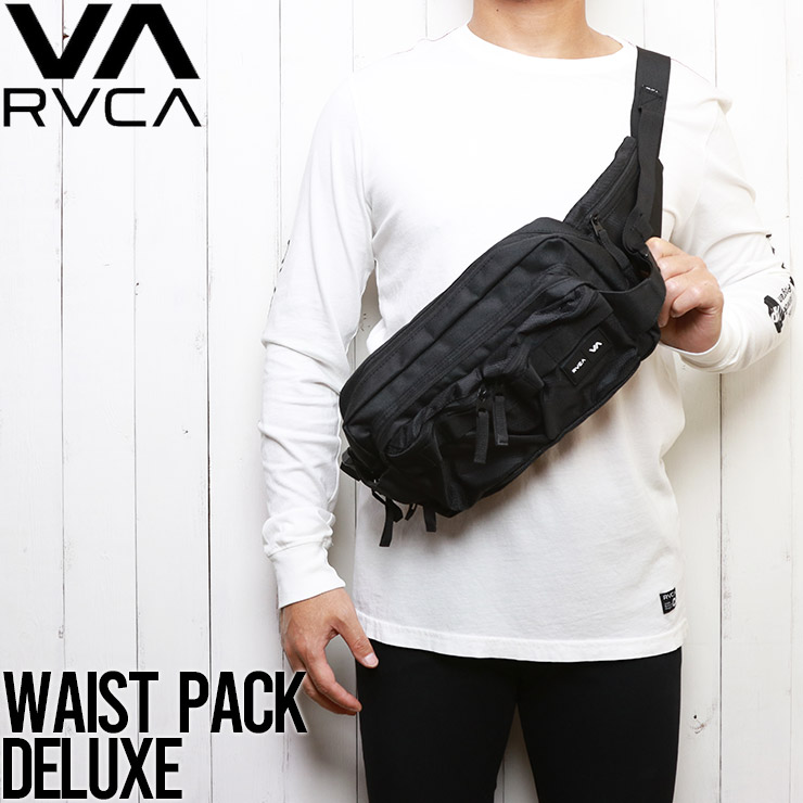 BLK素材【送料無料】 RVCA ルーカ WAIST PACK DELUXE ヒップバッグ ボディバッグ MATVVRWD-LUG Lowrs