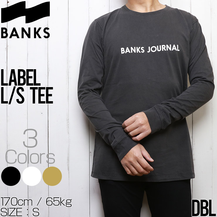 BANKS バンクス LABEL L/S TEE ロングスリーブTEE - Tシャツ
