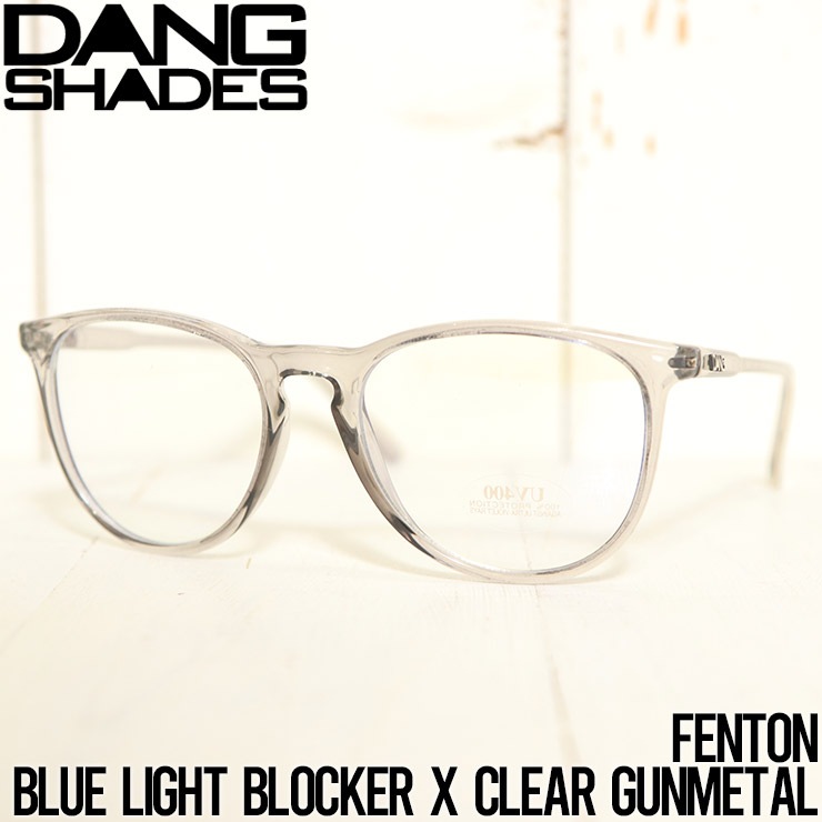 ブルーライトカット サングラス DANG SHADES ダンシェイディーズ FENTON SUNGLASSES Blue Light Blocker  X Clear Gunmetal NEW ARRIVALS LUG Lowrs