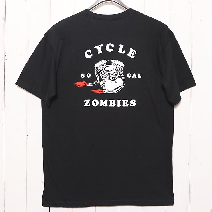 送料無料】半袖Tシャツ バックプリント Cycle Zombies サイクル 