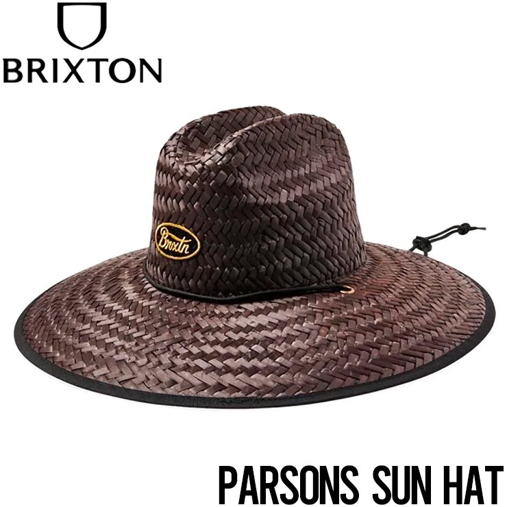 ストローハット 麦わら帽子 BRIXTON ブリクストン PARSONS SUN HAT