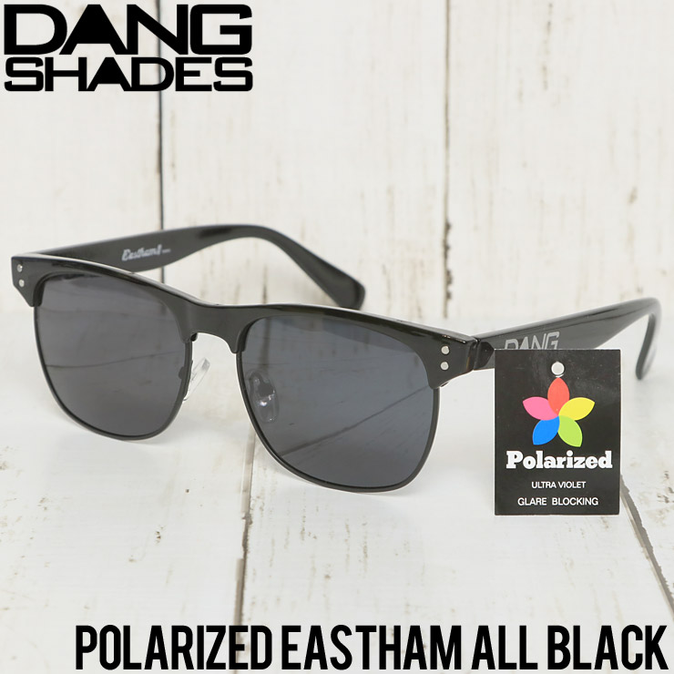 クリックポスト対応 Dang Shades ダンシェイディーズ Eastham Polarized Sunglasses 偏光サングラス All Black New Arrivals Lug Lowrs