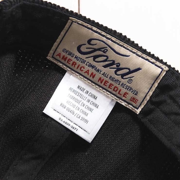 AMERICAN NEEDLE アメリカンニードル FORD Corduroy Rope, Eggs BLACK