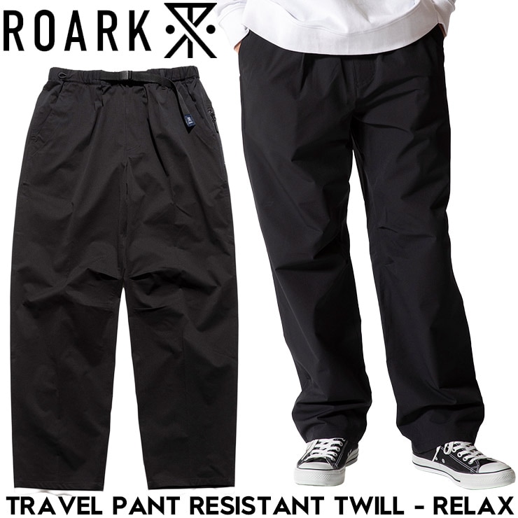 Roark revival ロアーク　travel pants Ｍ　ブラック ROARK ロアーク TRAVEL PANT RESISTANT TWILL - RELAX パンツ