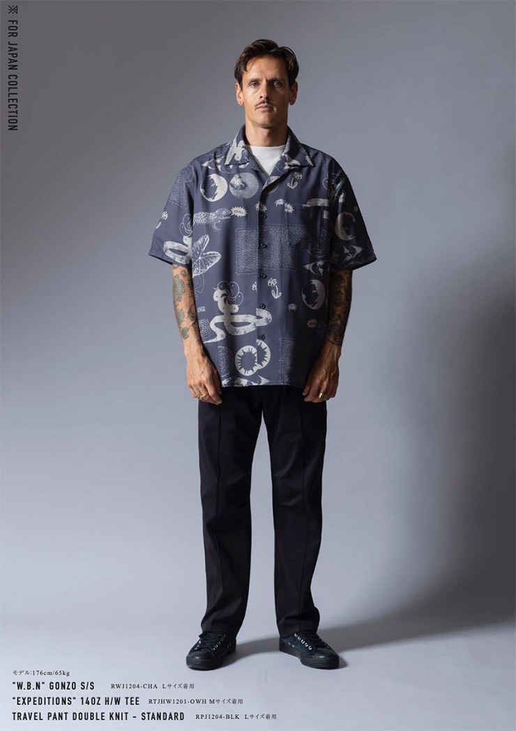 ROARK ロアーク 半袖シャツ メンズ シャツ 総柄シャツ ポリエステル