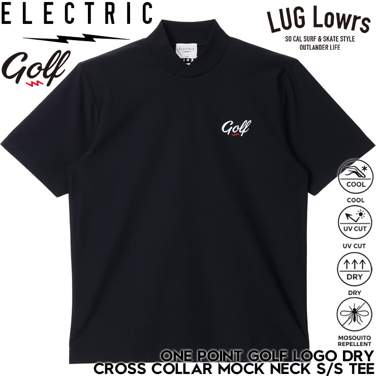 ELECTRIC GOLF LOGO MOCK NECK BLACK Lサイズ ELECTRIC GOLF エレクトリックゴルフ ゴルフウェア メンズ モック