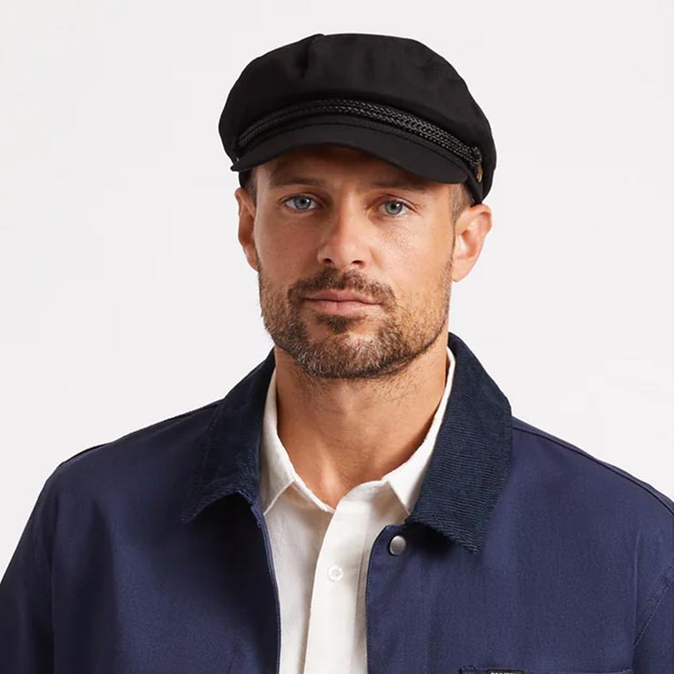 BRIXTON FIDDLER CAP 10772 BLACK ハンチング マリンキャップ メンズ