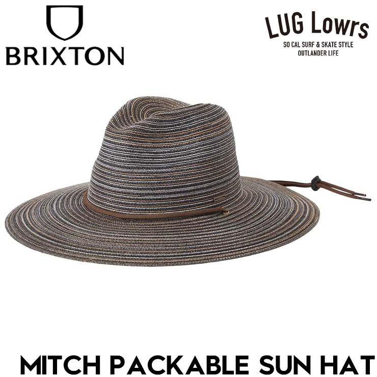 BRIXTON ブリクストン MITCH PACKABLE SUN HAT BROWN サンハット