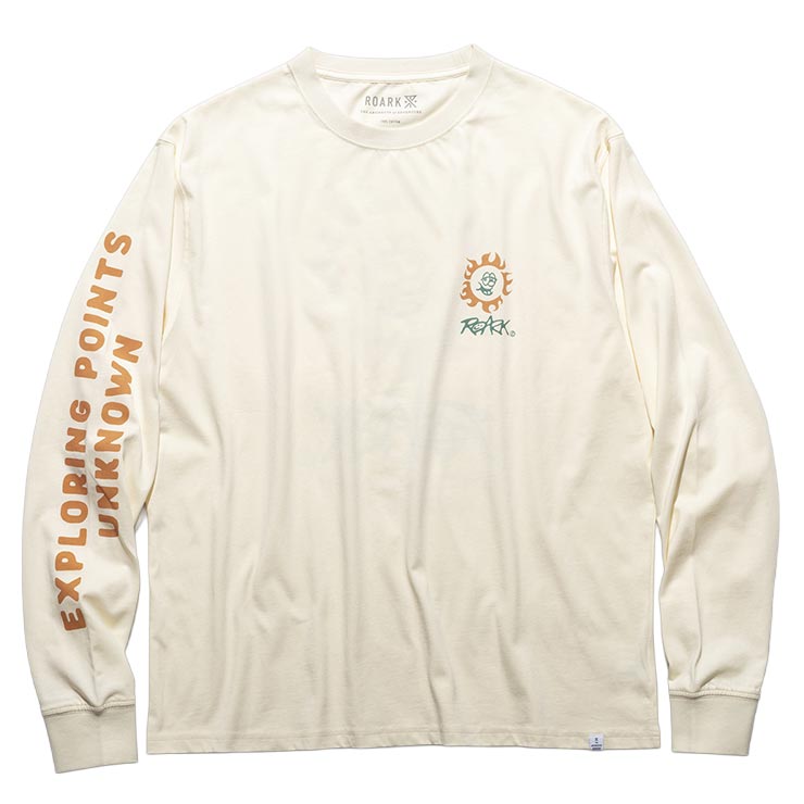 ROARK SUNBEAM L/S TEE NATURAL フロントグラフィック