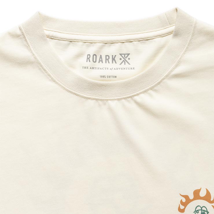 ROARK SUNBEAM L/S TEE NATURAL バックプリント