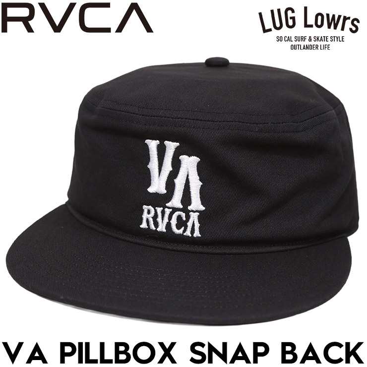 RVCA ルーカ VA PILLBOX SNAP BACK スナップバックキャップ フラット