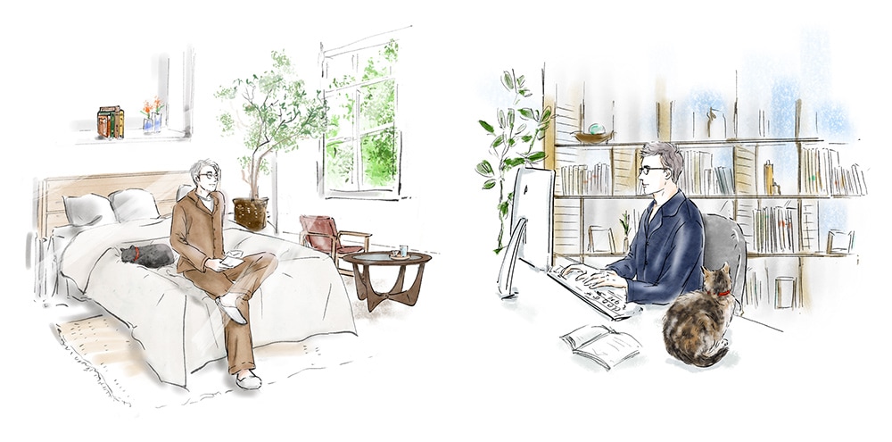 ルルルシルク 男女兼用シルク混パジャマ