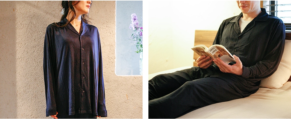 ルルルシルク 男女兼用として着用