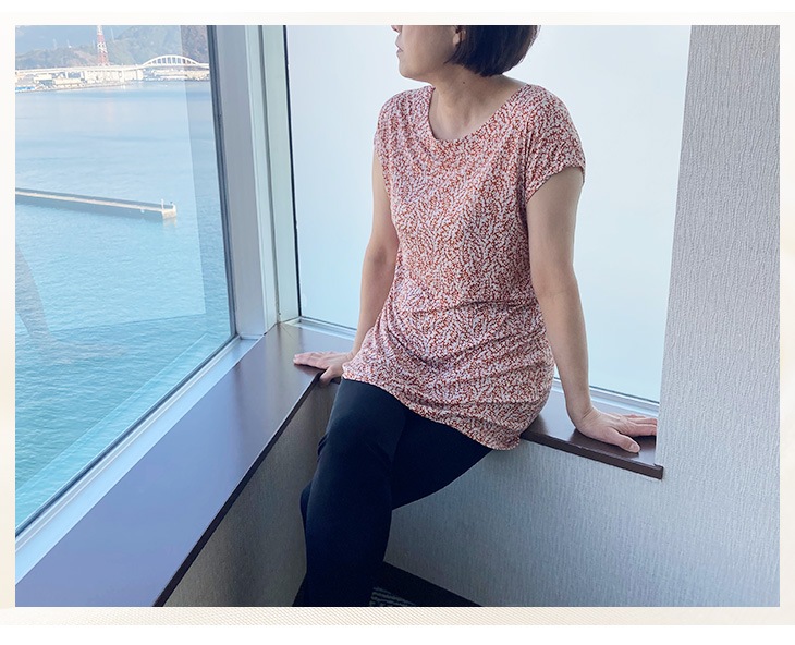 シルク100％チュニックシャツ