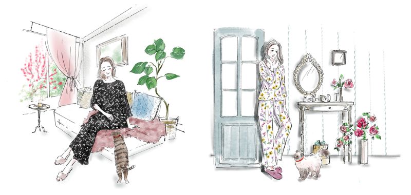 ルルルシルク シルク100％ くつろぎ夏パジャマ