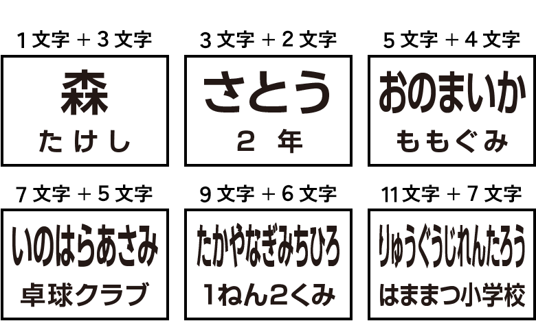 【2段】1段目と2段目が同じ大きさサンプル