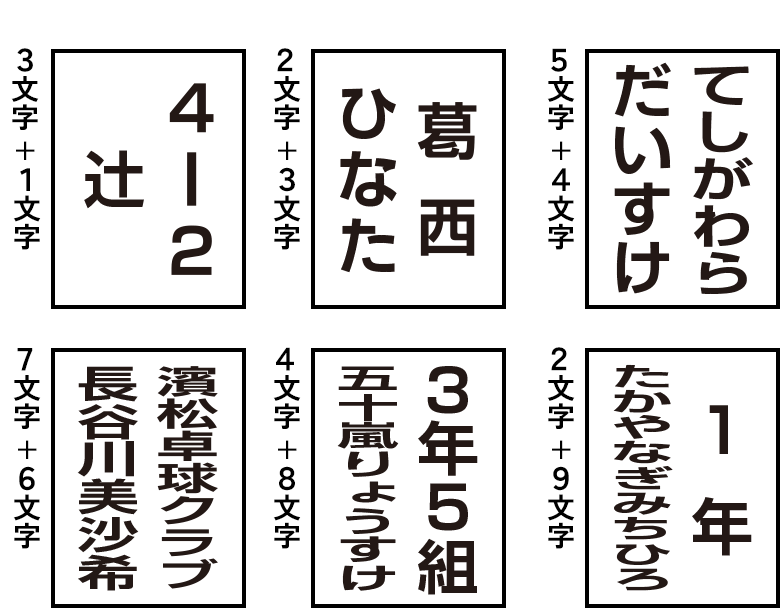 【2段】1段目と2段目が同じ大きさサンプル