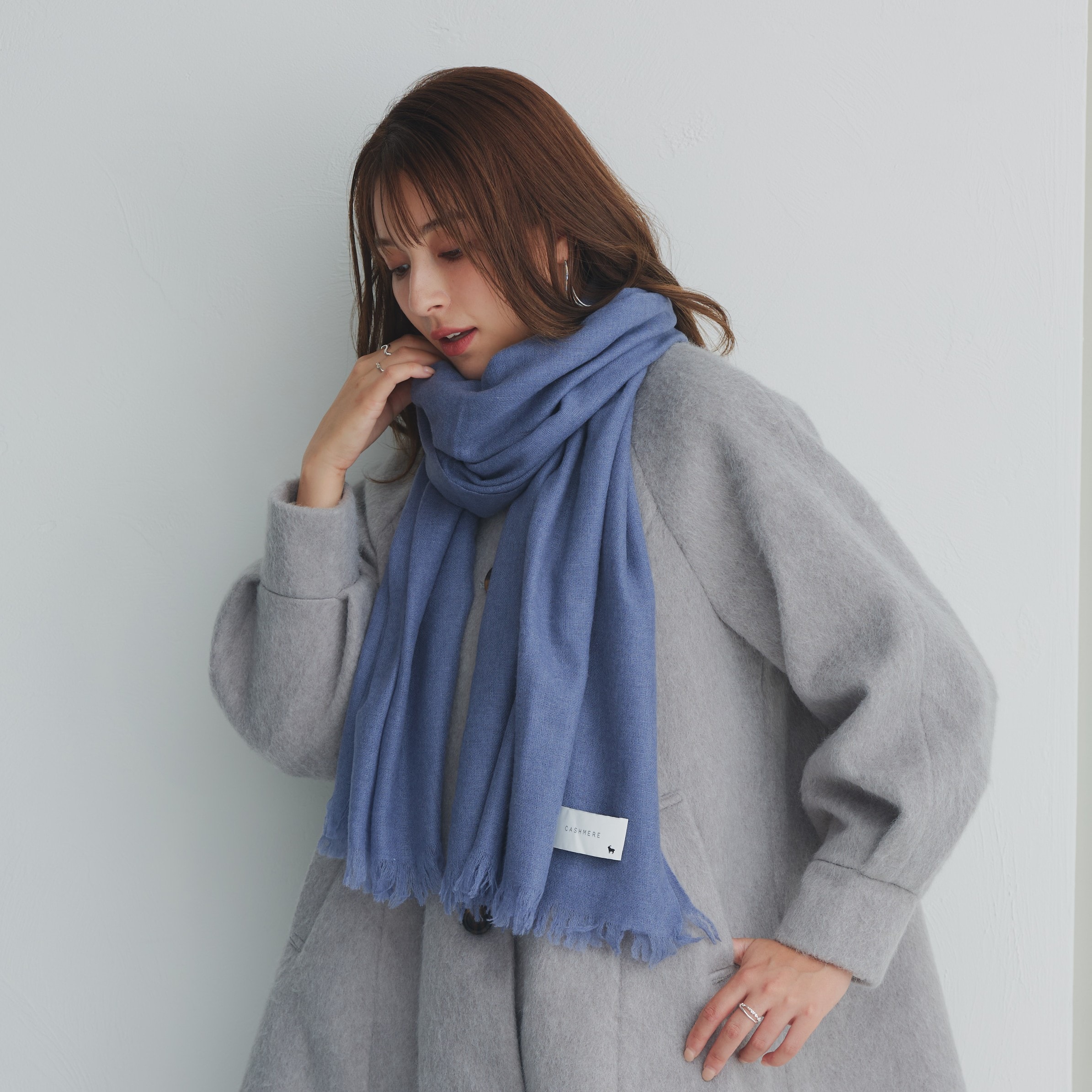 生カシミヤストール5