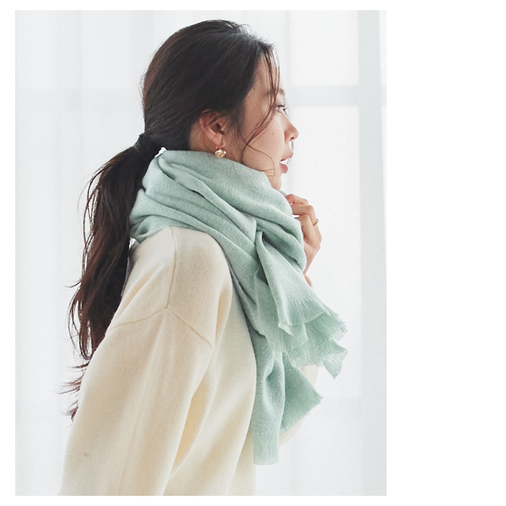 ブークレシャギー無地ストール 54cm×188cm【公式WEB限定価格