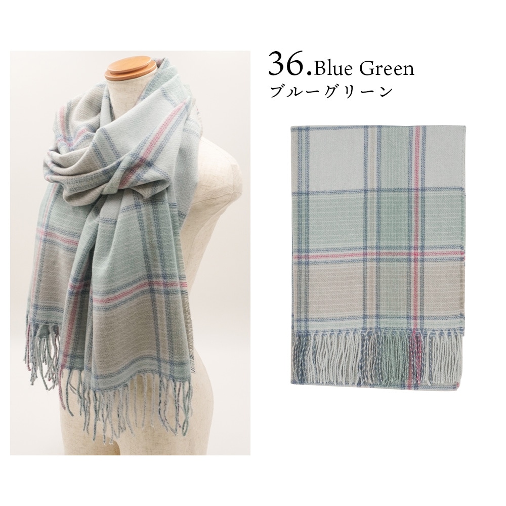 DEA チェック柄 Sサイズ 2025新作】カシミヤタッチマドラスチェック柄ストール 60cm×200cm