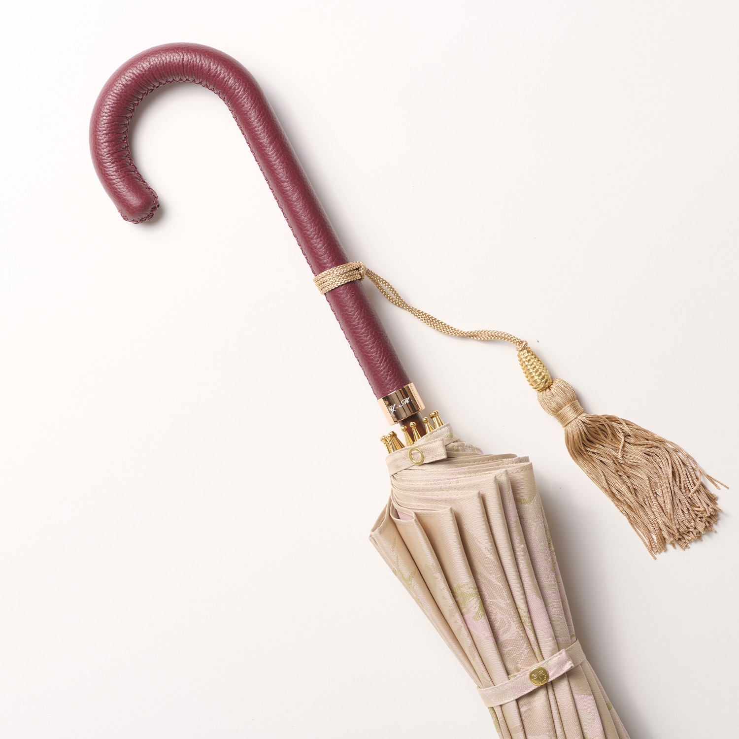 【レディース雨傘】ロザーノ-カーボン-シャンパンゴールド