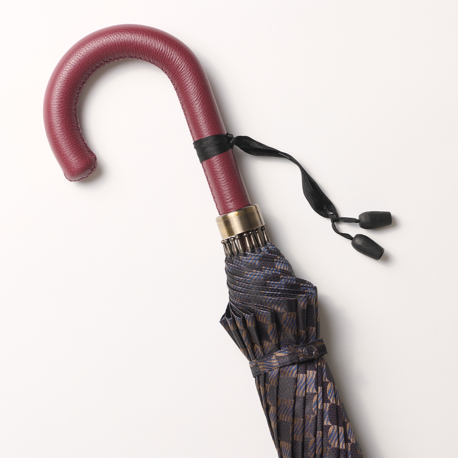 【メンズ雨傘】ウロク-ブラウン イメージ