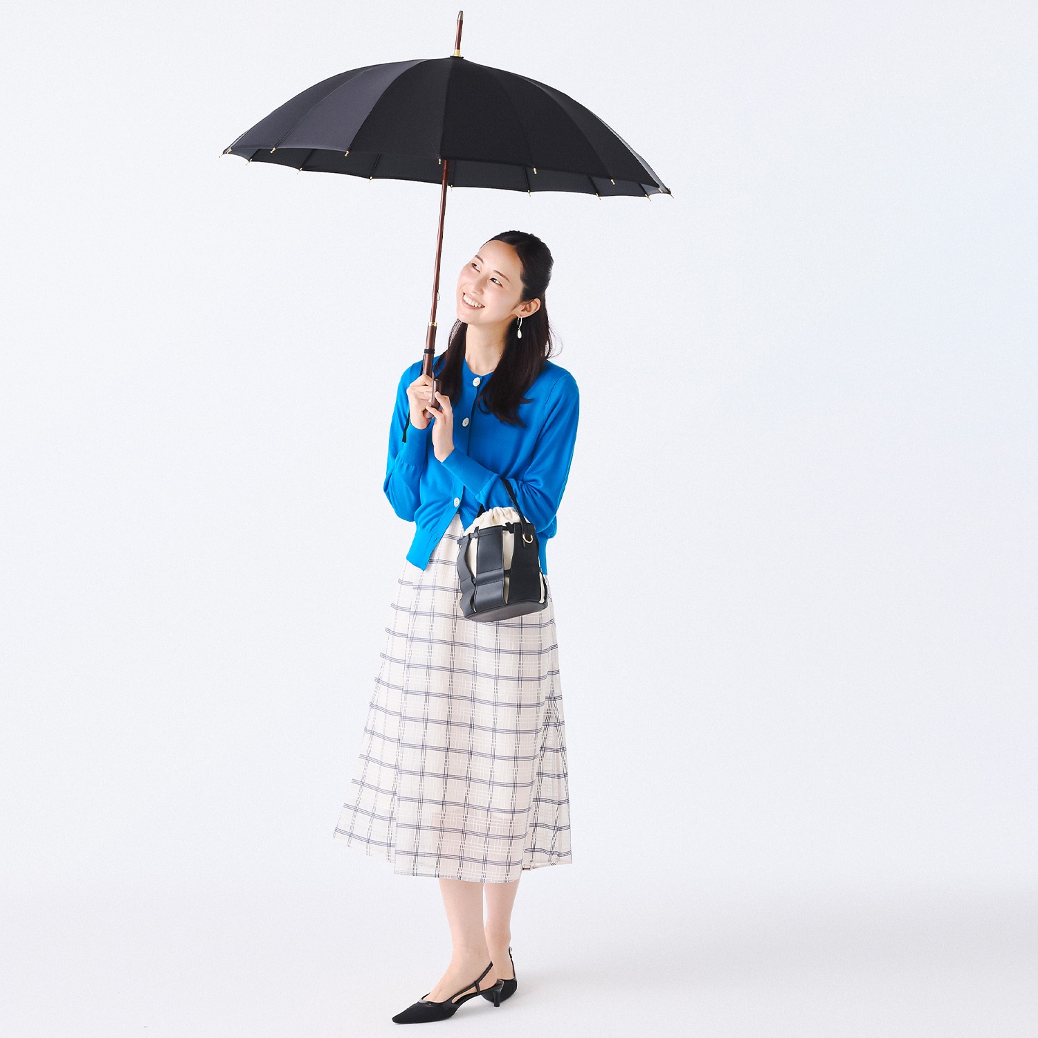 【レディース雨傘】トラヴィス-ブラック