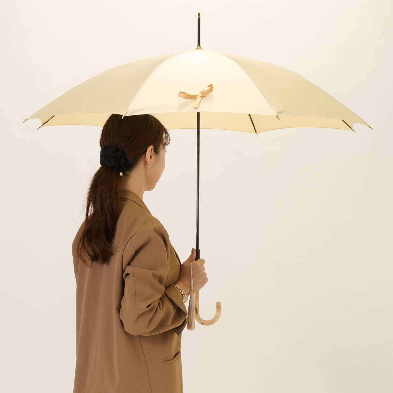 【レディース雨傘】メルト-バターイエロー