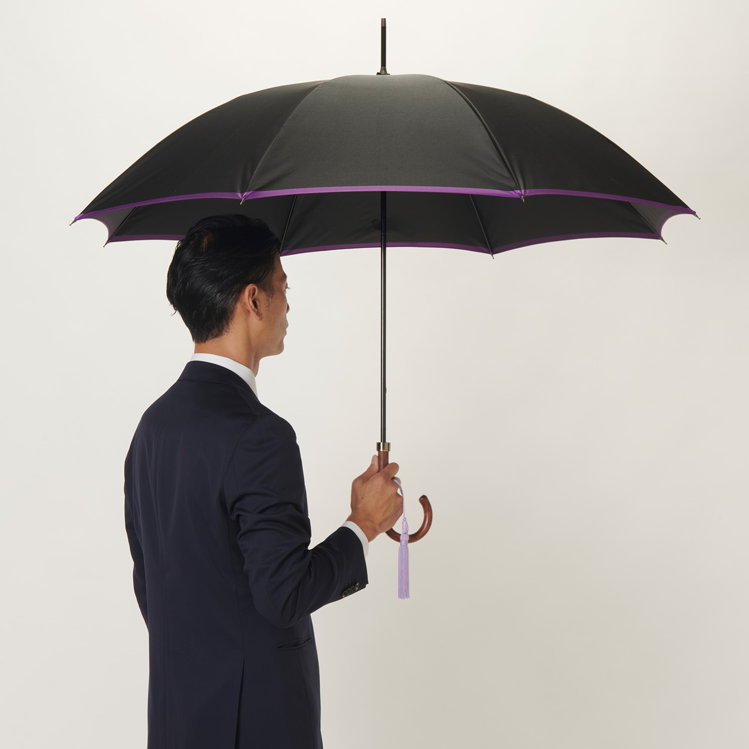 メンズ雨傘「リーガルパープル」