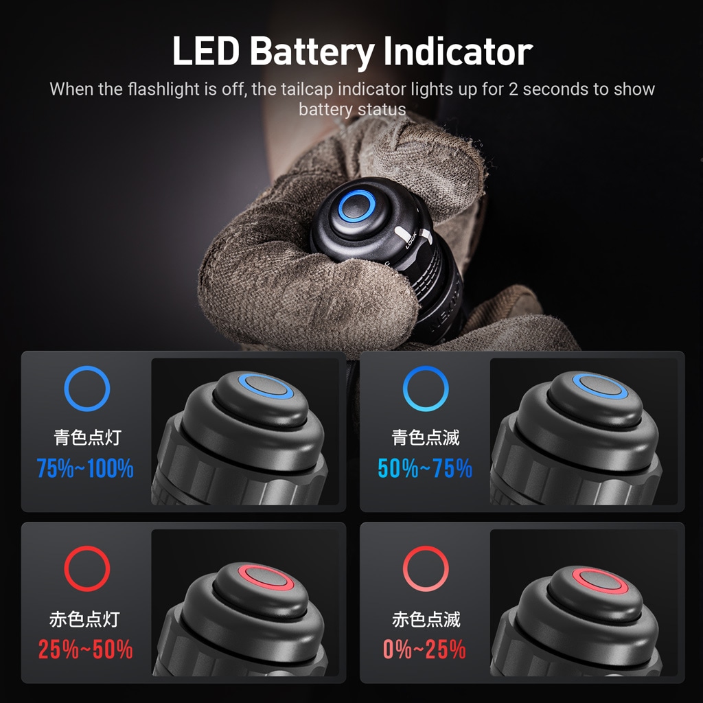 Nextorch ネクストーチ】TA30D Tactical One-Step-Strobe Flashlight