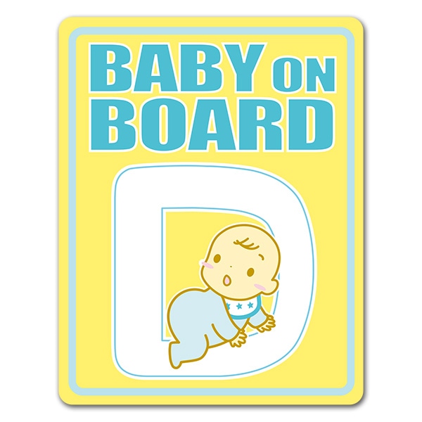 アルファベットシリーズ 赤ちゃんイニシャルd Baby On Board 車マグネットステッカー ゆうパケット対応商品 車ステッカー Baby In Car 人物 マグネットパーク