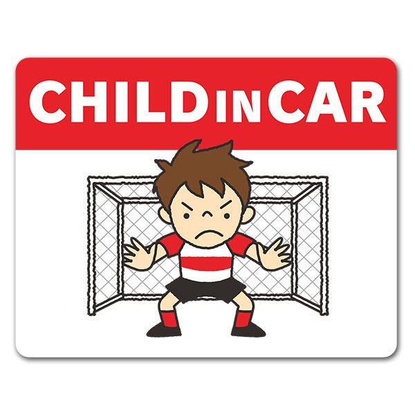 サッカー キーパーの男の子 Child In Car 車マグネットステッカー ゆうパケット対応商品 車ステッカー Child In Car 人物 マグネットパーク