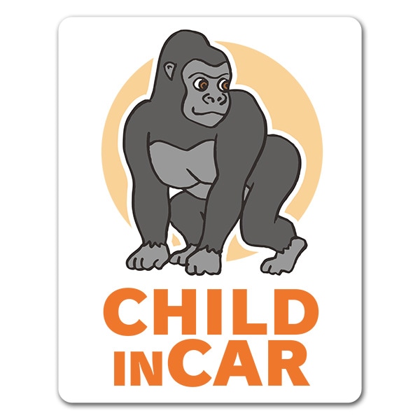 ゴリラ 動物 Child In Car 車マグネットステッカー ゆうパケット対応商品 車ステッカー Child In Car 動物 生き物 マグネットパーク