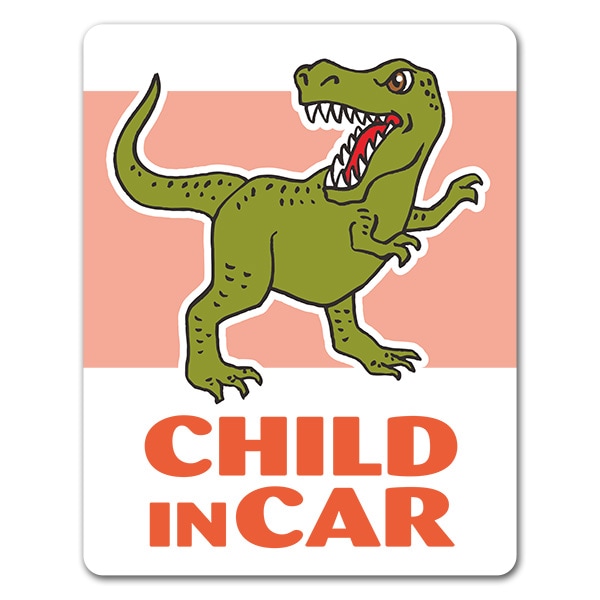 ティラノサウルス 恐竜 リアル Child In Car 車マグネットステッカー ゆうパケット対応商品 車ステッカー Child In Car 動物 生き物 マグネットパーク