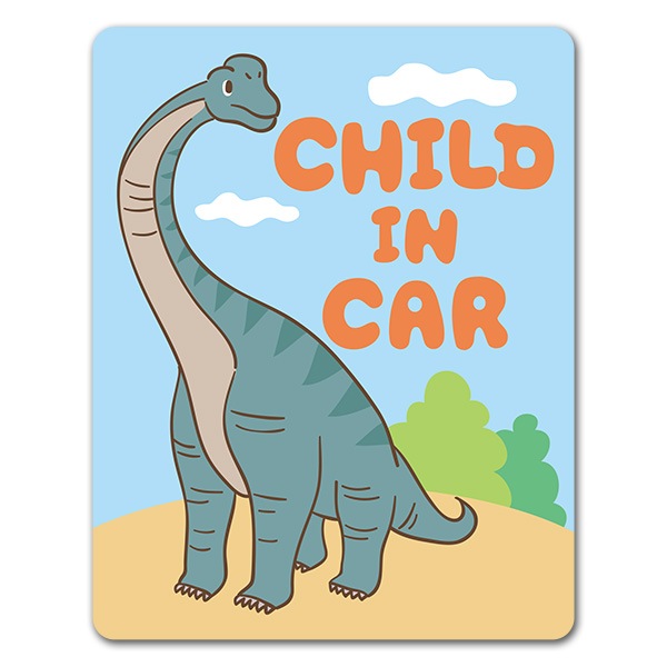 ブラキオサウルス 恐竜 Child In Car 車マグネットステッカー ゆう