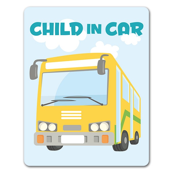 バス 働く車 Child In Car 車マグネットステッカー ゆうパケット対応商品 車ステッカー Child In Car 風景 その他デザイン マグネットパーク