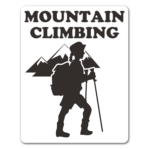 山登りトレッキング シルエット女性 Mountain Climbing 車マグネットステッカー ゆうパケット対応商品 車ステッカー アウトドア アウトドア マグネットパーク