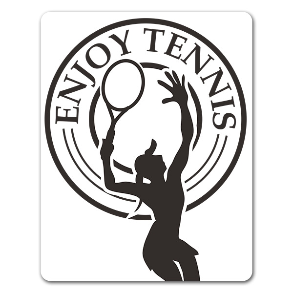 テニス サーブ シルエット女性 Enjoy Tennis 車マグネットステッカー ゆうパケット対応商品 マグネットパーク