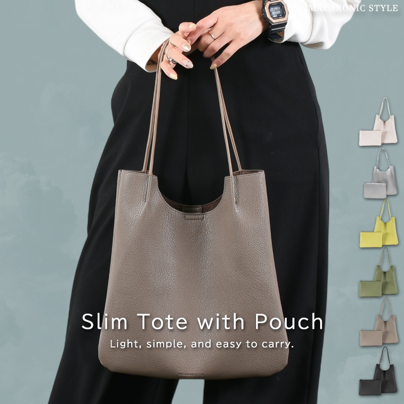 くり手薄マチトートwithポーチ(29174) : 商品詳細 - MACARONIC STYLE