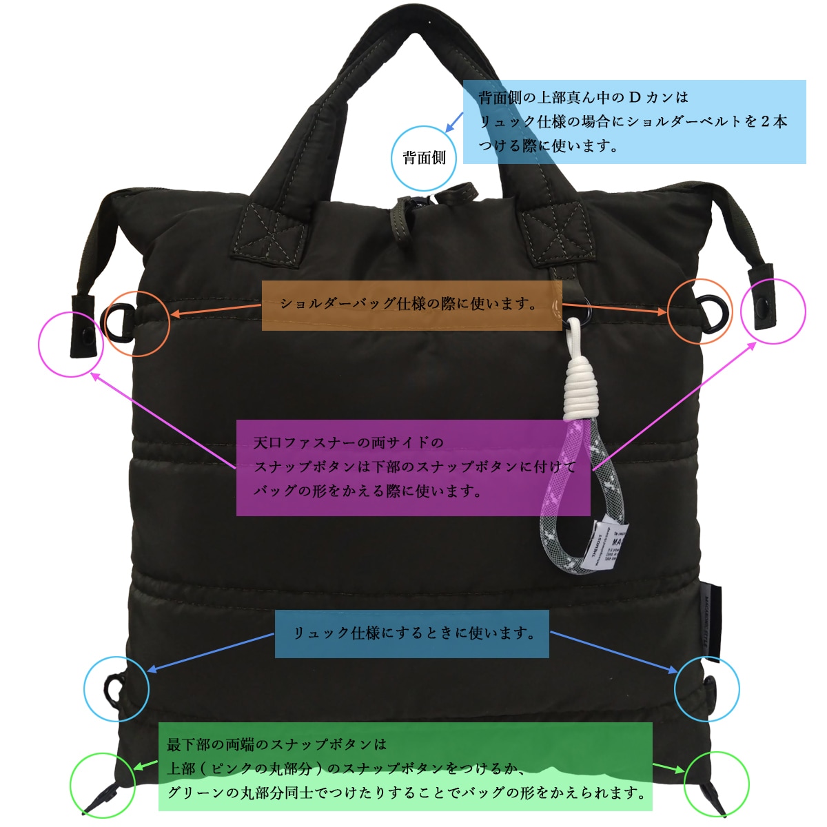 AO]ナイロン3wayリュック(40375) : 商品詳細 - MACARONIC STYLE