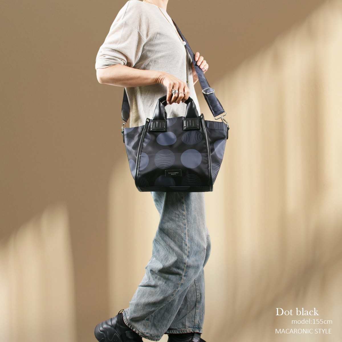 ふわっと持ち手ドット2wayトート(40451) : 商品詳細