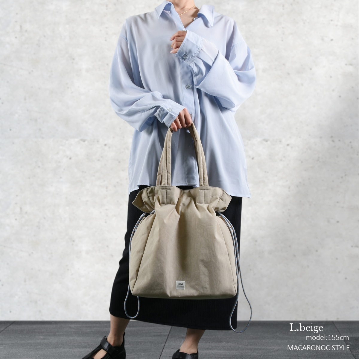 ナイロンシワケ巾着ロープトート(40453) : 商品詳細 - MACARONIC STYLE