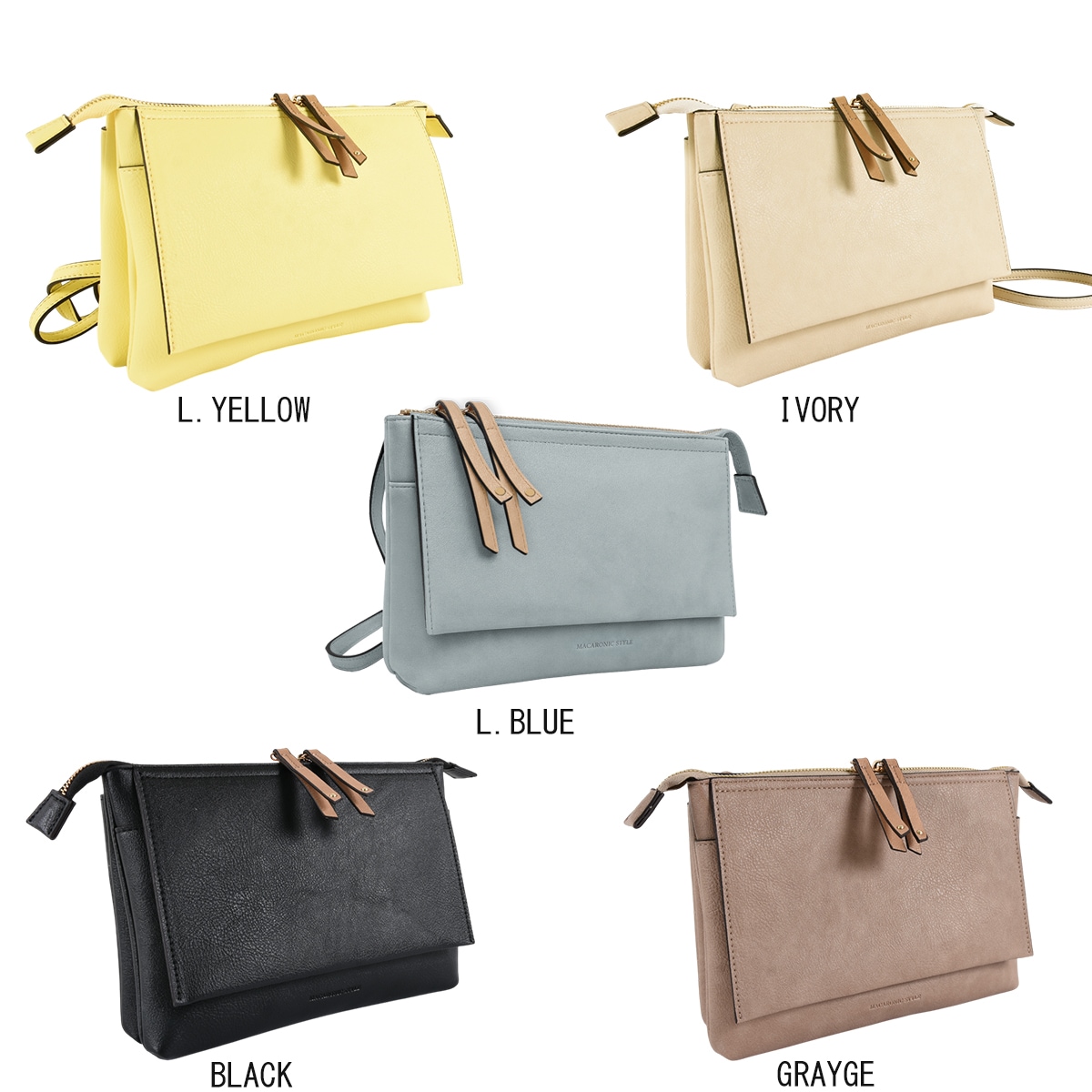 バイカラーフラップショルダー(40503) : 商品詳細 - MACARONIC STYLE