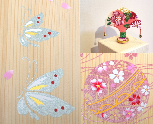 ☆【投扇興】春らんまん（手描き彩色 桜手鞠・蝶） | すべての商品