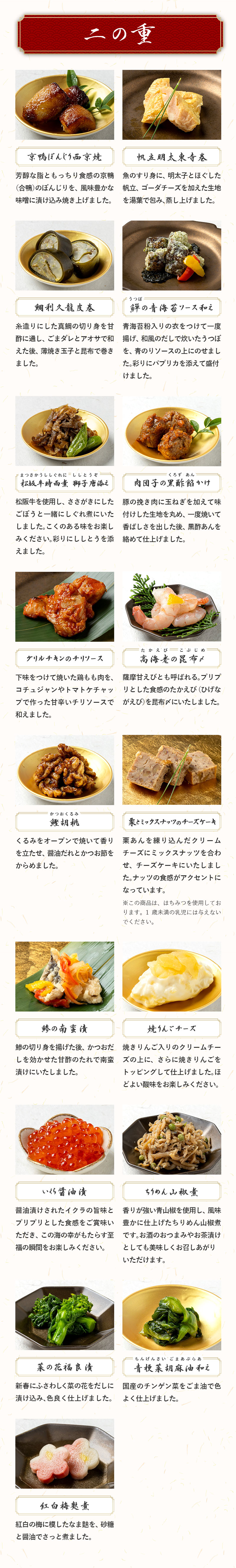 おせち料理一覧　二の重