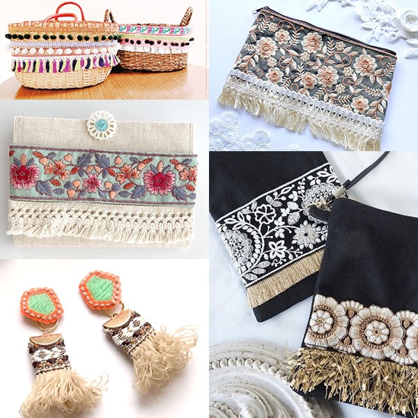 ボリュームタップリのメルヘンな植物のモチーフレースは、壁面に飾る