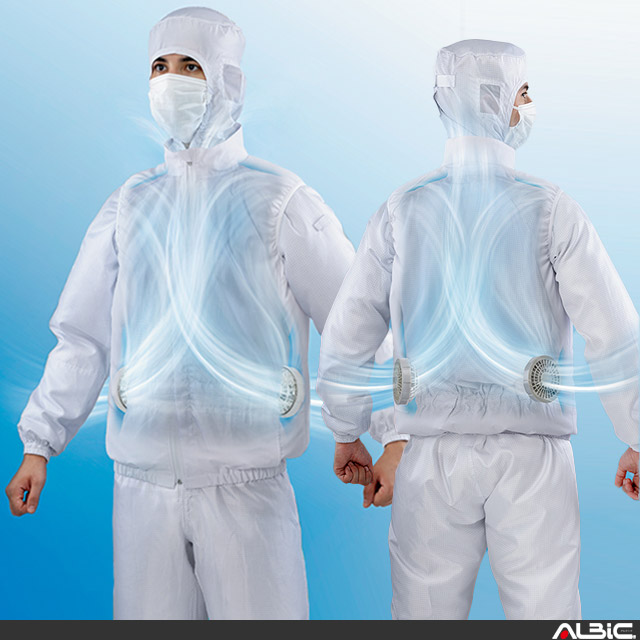 APEXWIN 空調服 LLサイズ 高出力ファンユニット+白衣のセット 【公式通販】
